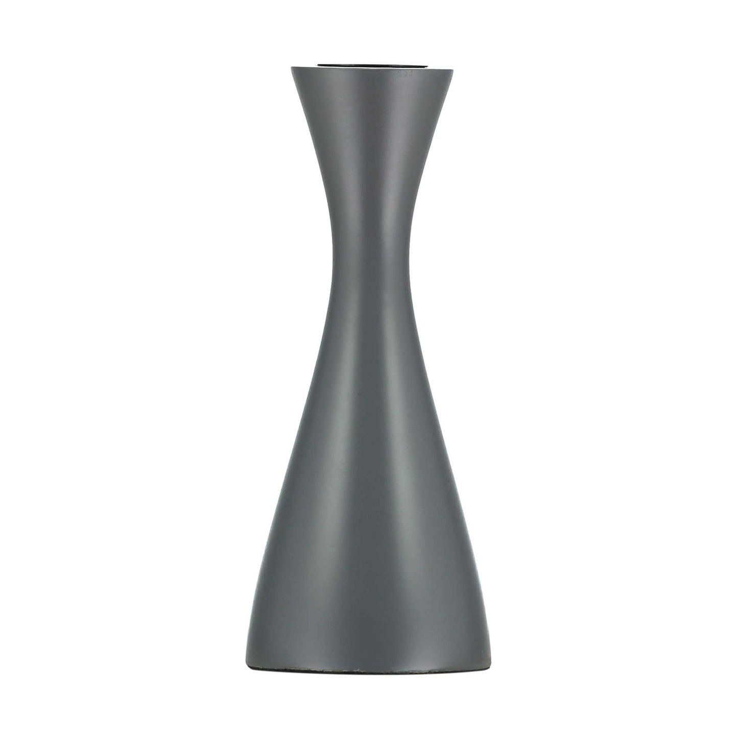 Minimal plain grey candleholder