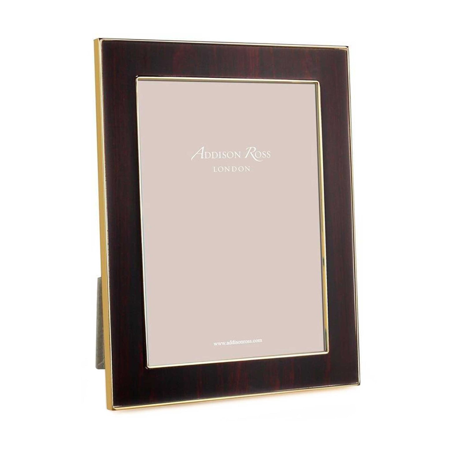 Enamelled wood with gold photo frame