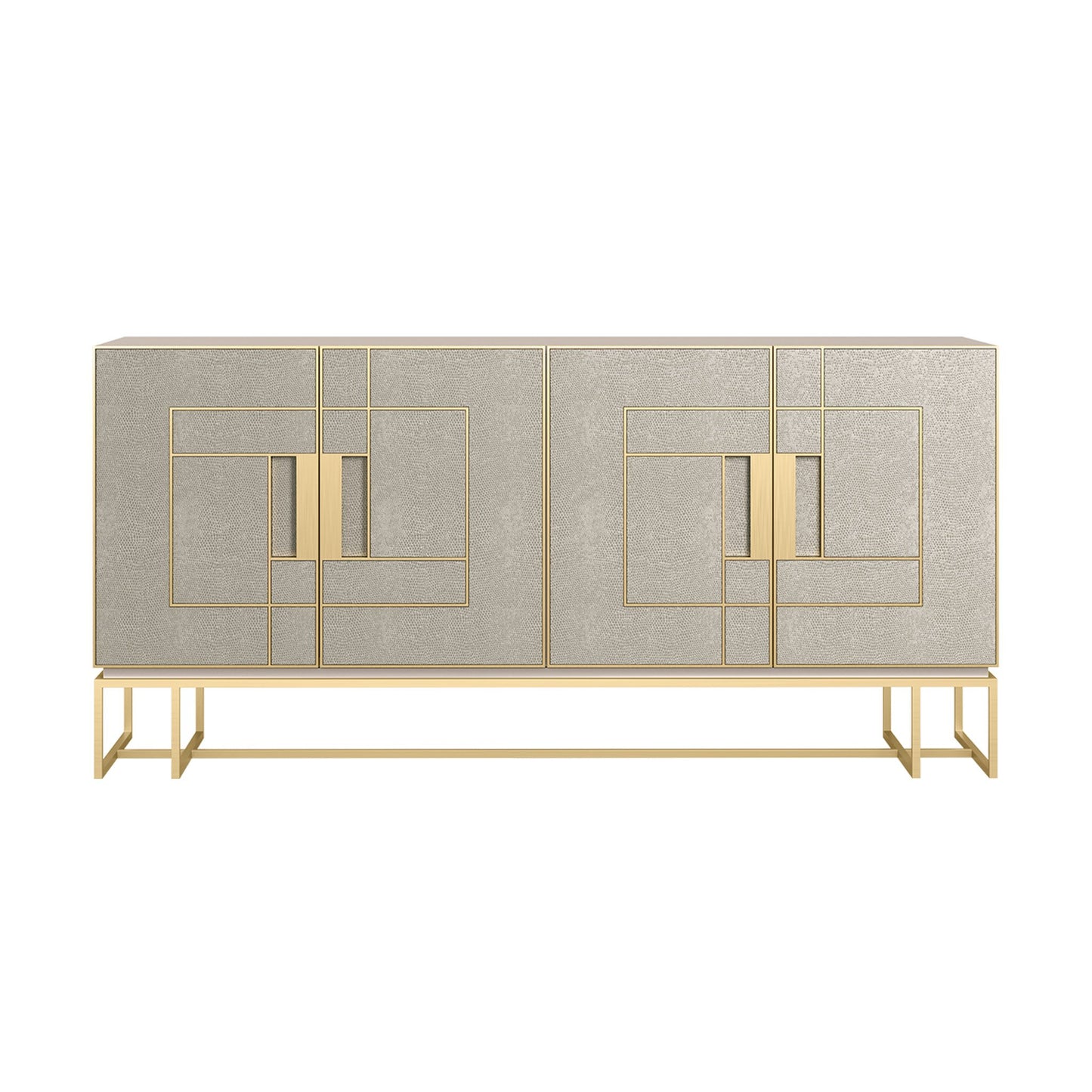 Luxury Leather and brass sideboard