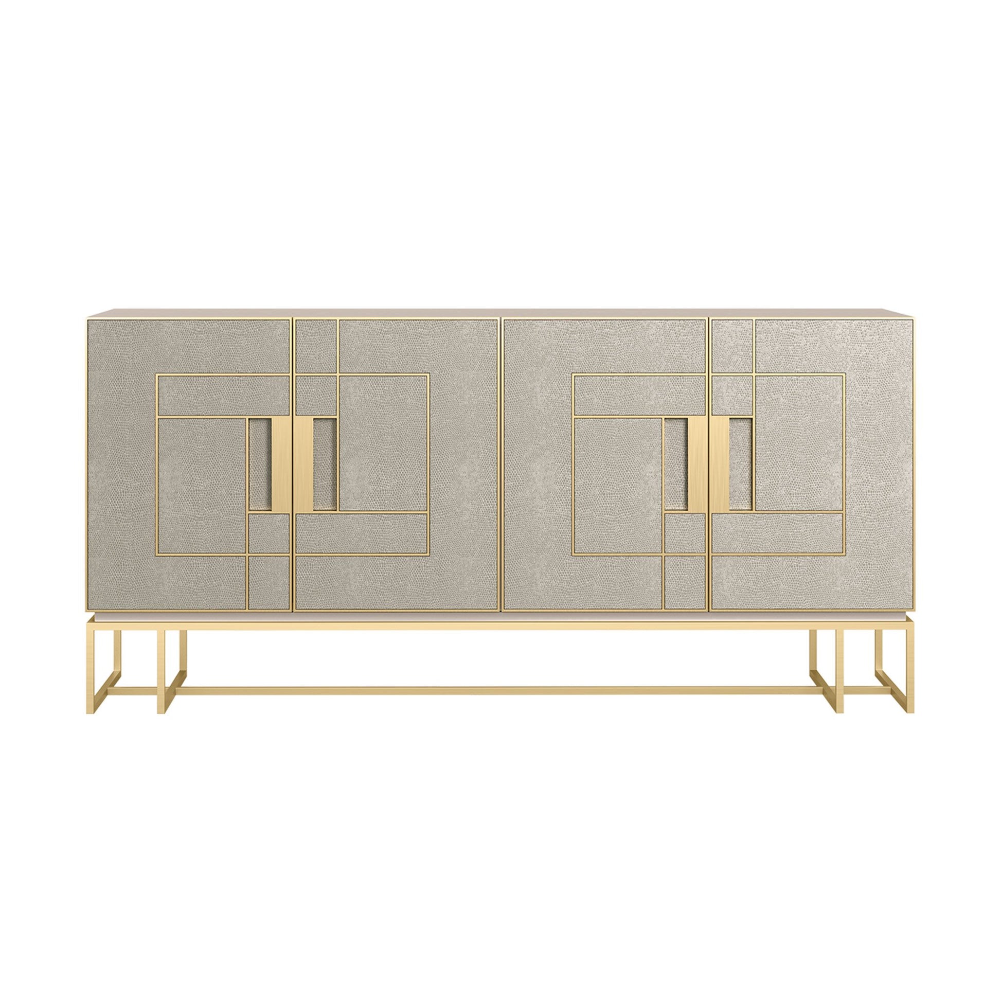 Luxury Leather and brass sideboard