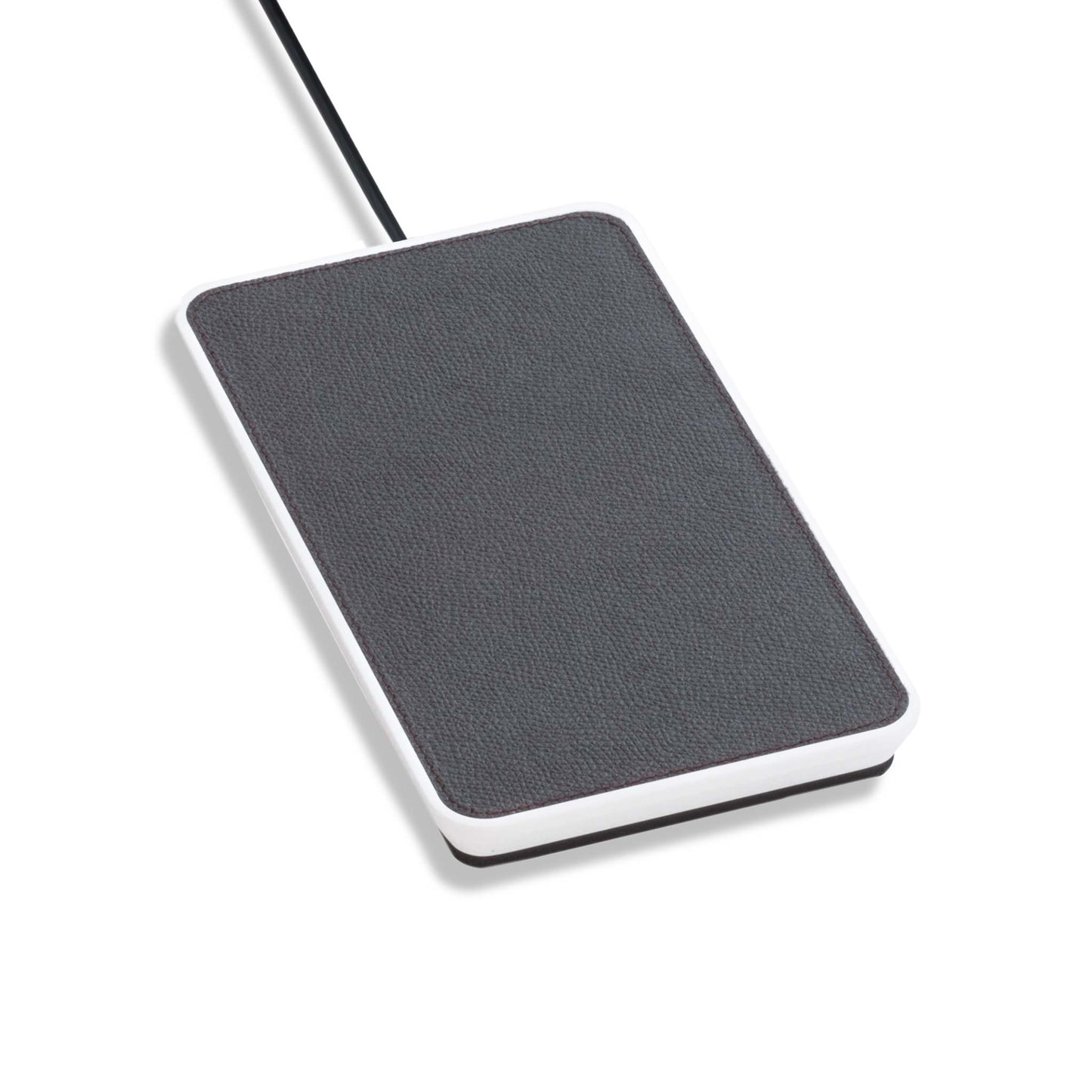 Steve Leather Wireless Single Charger in Graphite