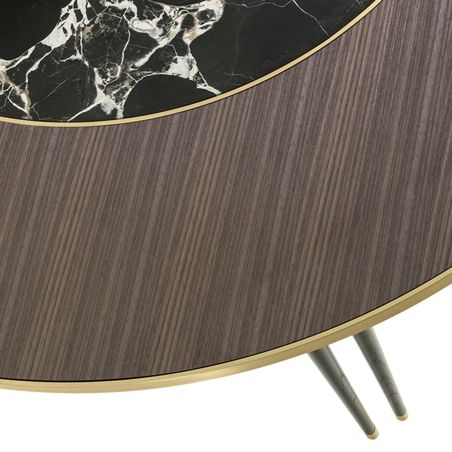 Luxury wood half moon console table top