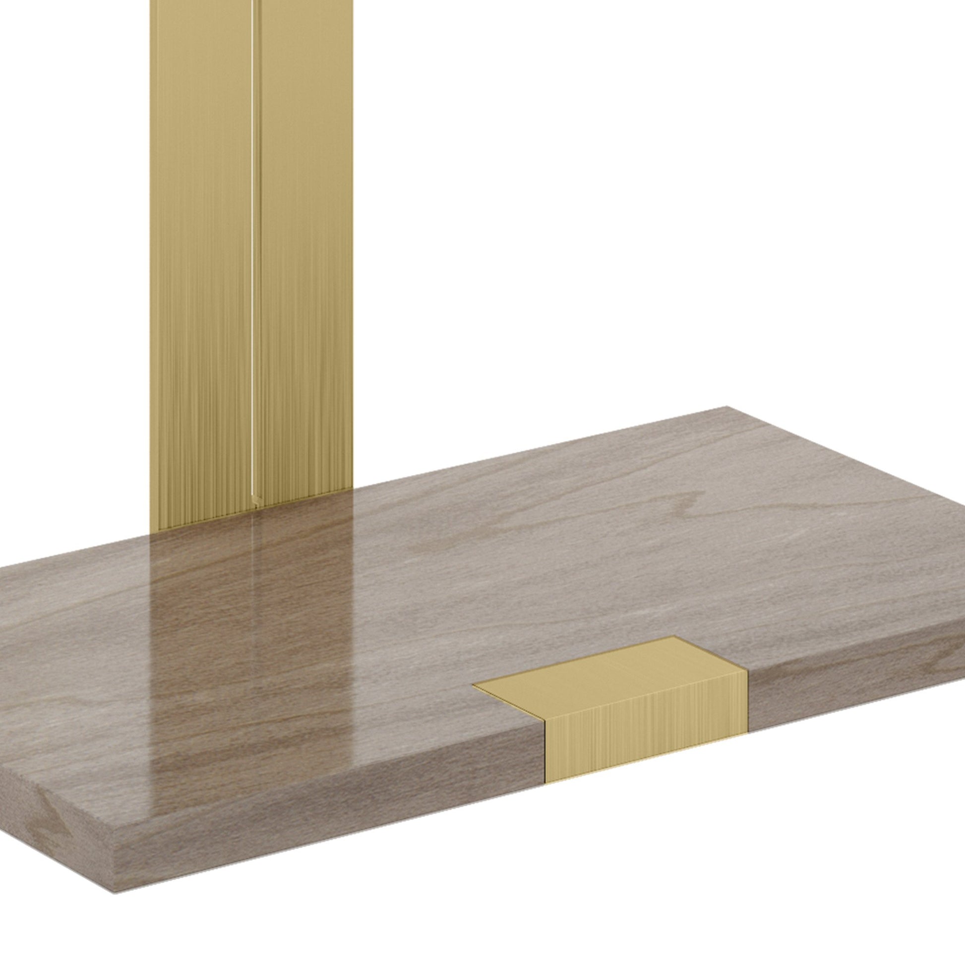 Modern brass side table detail