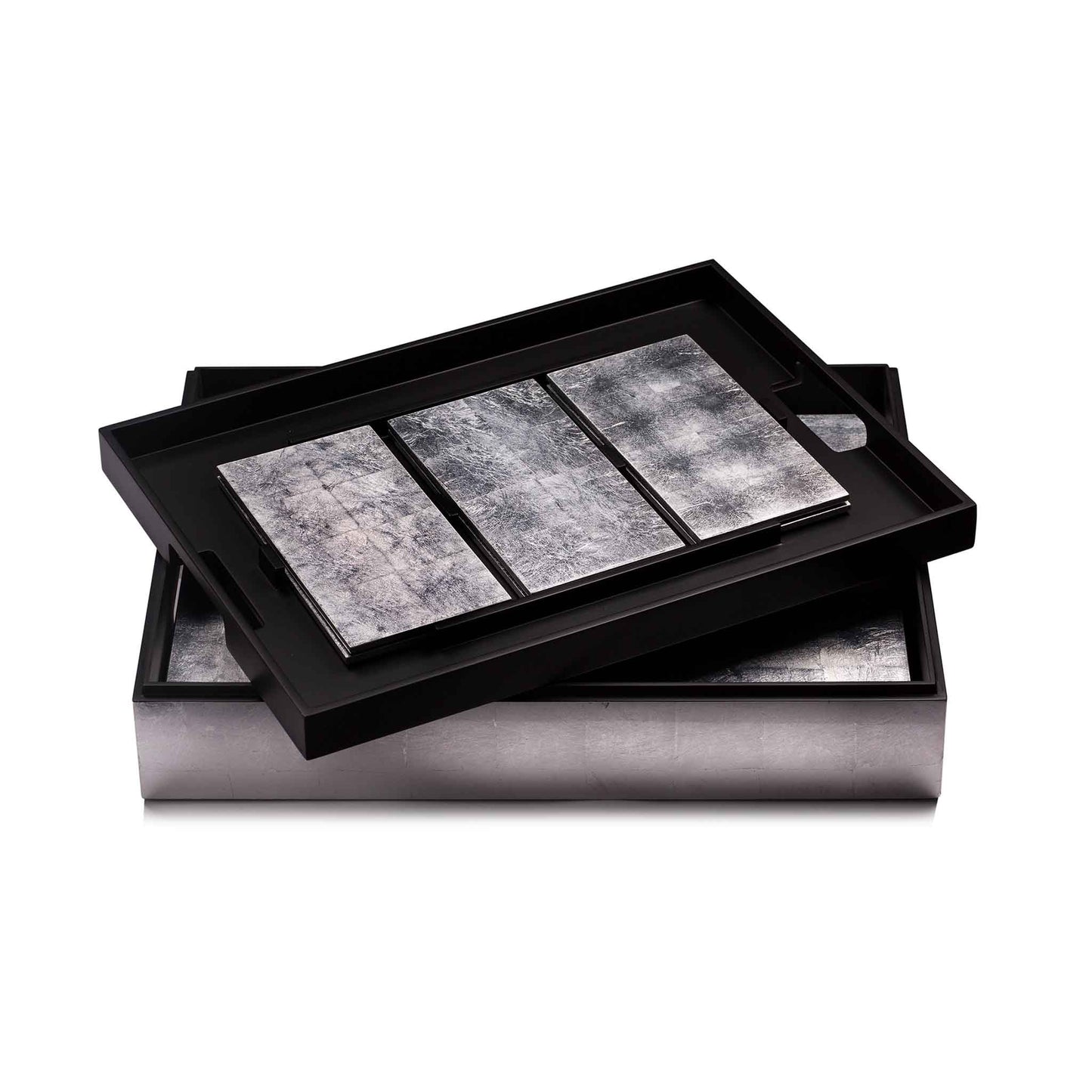 Placemat & Double Coaster Box Set in Silver x 6