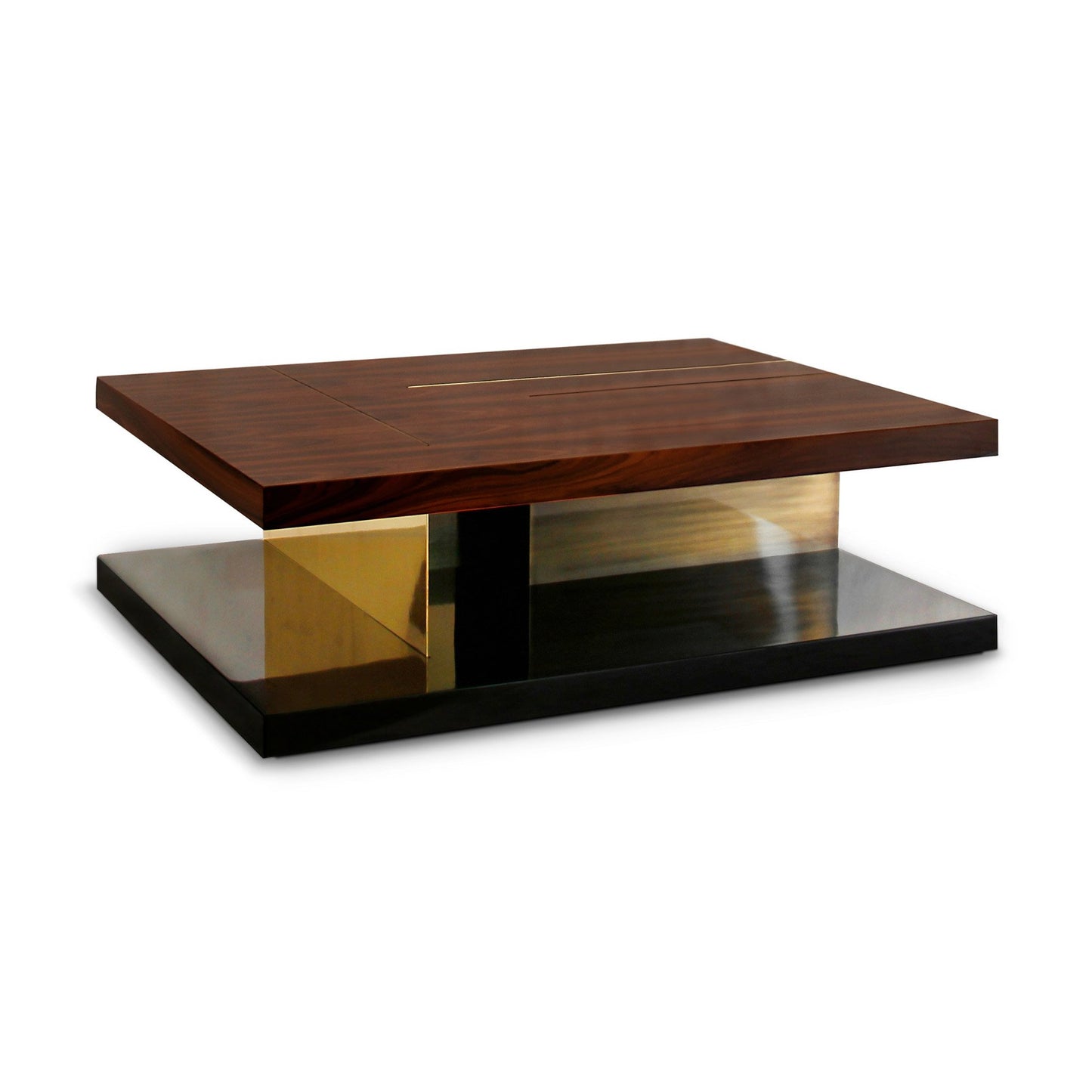 Luxurious Rectangular mixed media coffee table