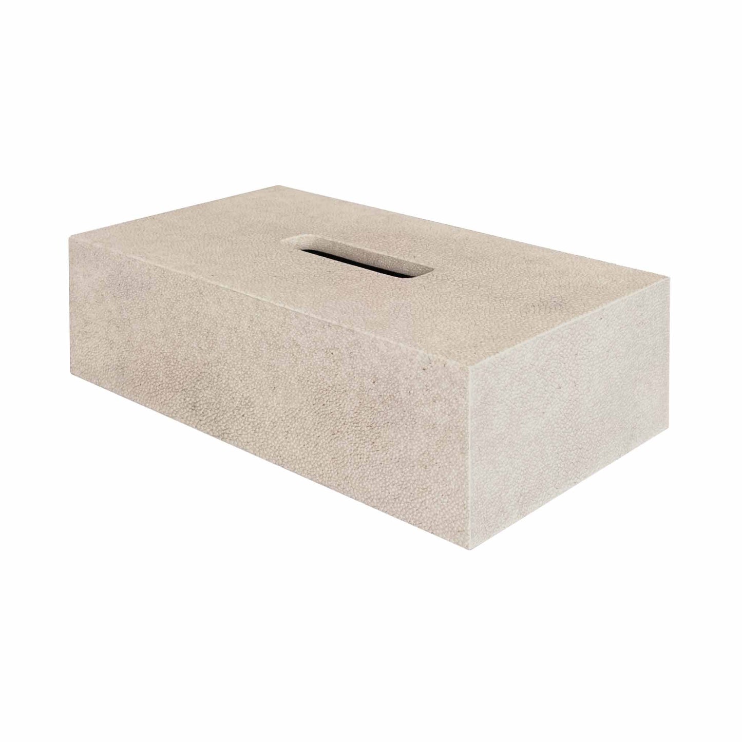 Rectangular natural shagreen luxury tissue box